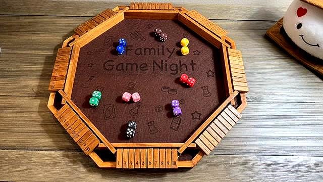 Handcrafted Shut the Box Game – 8 Player - Personalized - 18Inches