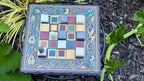 Handcrafted Color Slate Tak Board Game: Pine Slate with Exotic Wood or Stone Marble Pieces
