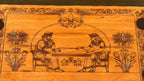 Handcrafted Wooden Backgammon Board – 18" Custom Engraved Strategy Game Natural/Colonial Maple Finish