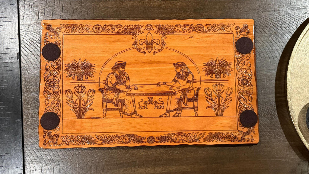 Handcrafted Wooden Backgammon Board – 18" Custom Engraved Strategy Game Natural/Colonial Maple Finish