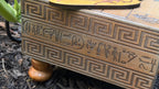 Handcrafted Wooden Senet Board Game - Ancient Egyptian Strategy Game with Storage Drawer - Custom Engraved Historical Replica