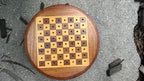 Handcrafted Wooden Travel Chess Set – Peg Stability, Built-in Storage Base