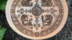 Patolli Ancient Aztec Board Game | Handcrafted Live-Edge Wood Slice