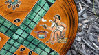 Patolli Ancient Aztec Board Game | Handcrafted Live-Edge Wood Slice