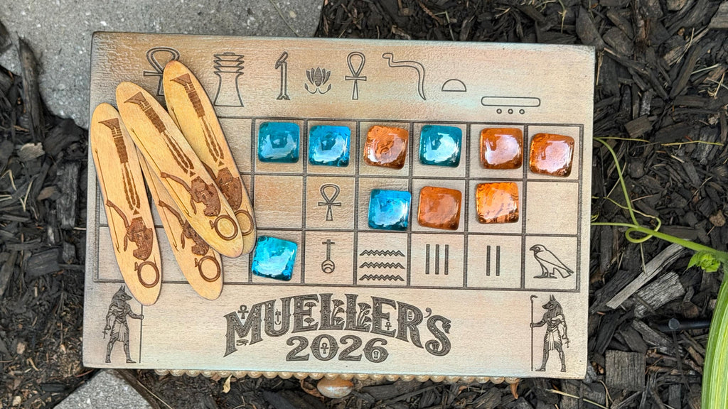 Handcrafted Wooden Senet Board Game – Ancient Egyptian Strategy Replica with Drawer