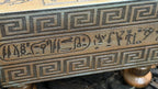 Handcrafted Wooden Senet Board Game - Ancient Egyptian Strategy Game with Storage Drawer - Custom Engraved Historical Replica