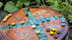 Patolli Ancient Aztec Board Game | Handcrafted Live-Edge Wood Slice