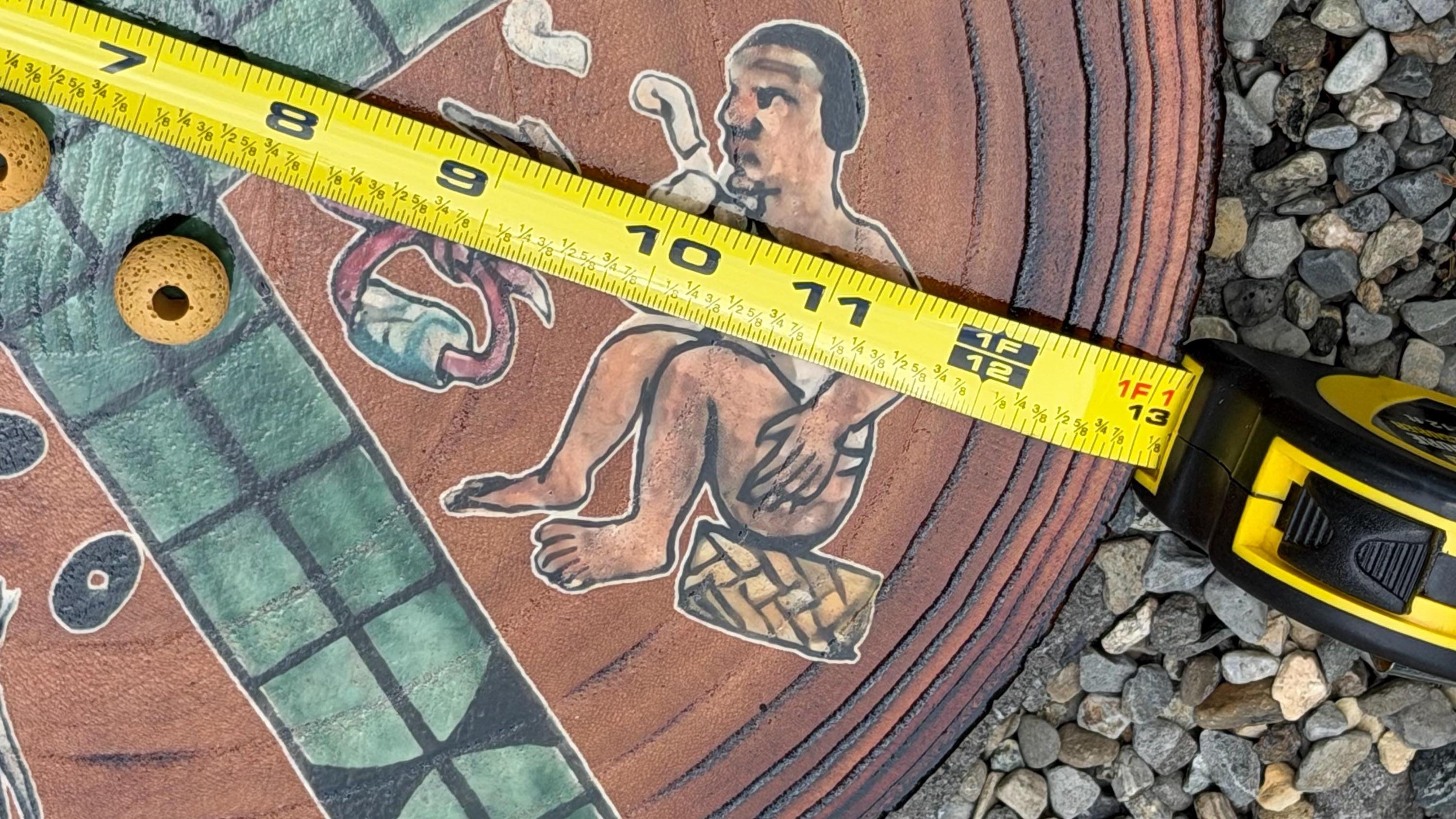 Patolli Ancient Aztec Board Game | Handcrafted Live-Edge Wood Slice