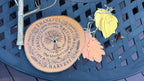 Thanksgiving Gratitude Tree: Personalized Engraved Family Name Base, Fall Leaves Included