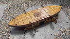 Viking Daldos Board Game: Solid Pine, Bone Dice, Runes