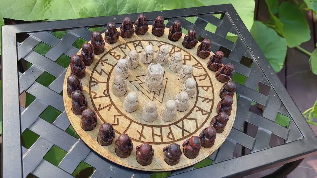 Viking Resin Hnefatafl / Tafl Game Pieces Only - Not the Game Board